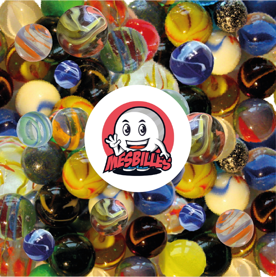 Ensemble 55 Billes Multimix MesBilles : mélange ludique et éclatant de billes colorées, parfait pour jouer et collectionner