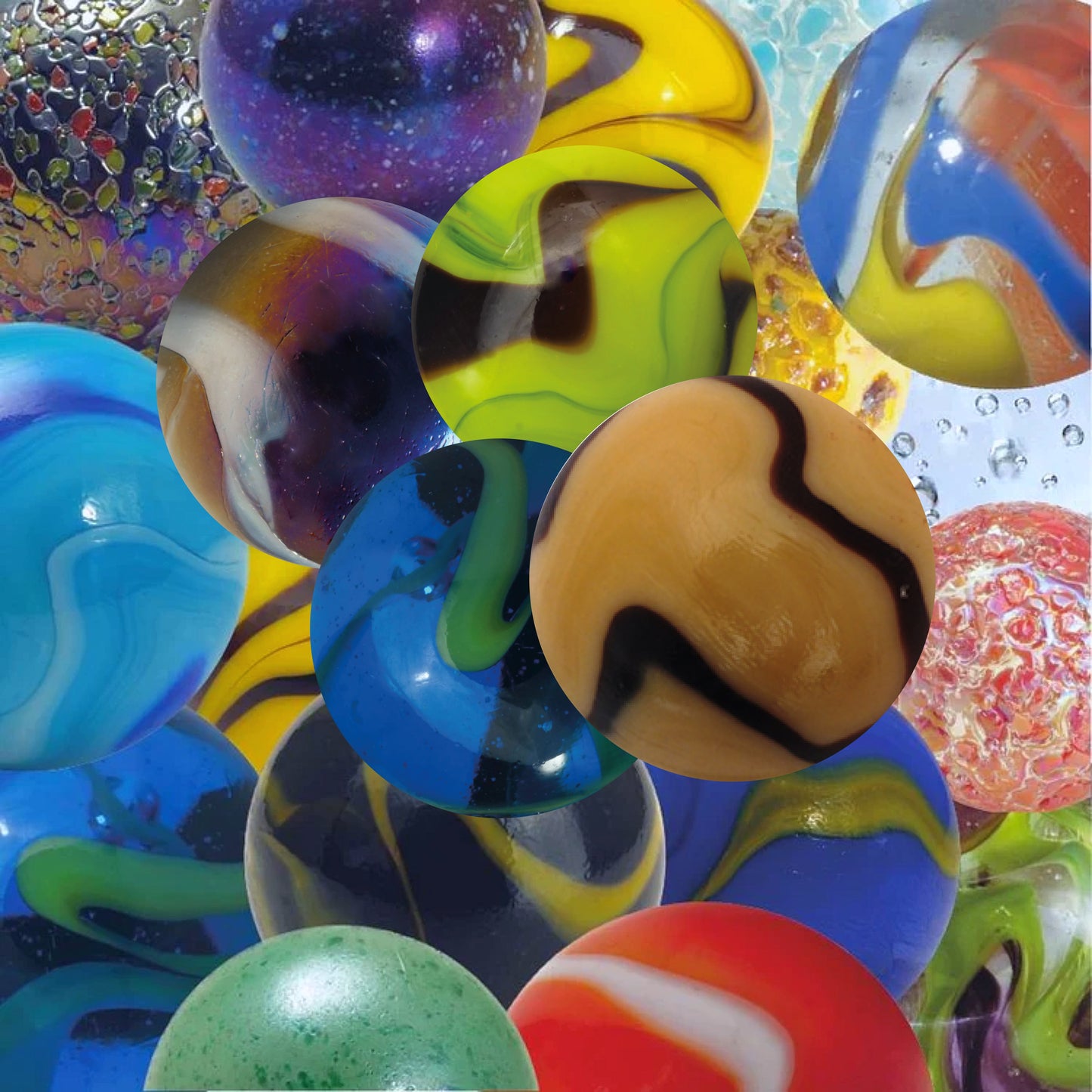 Pack 25 große Murmeln