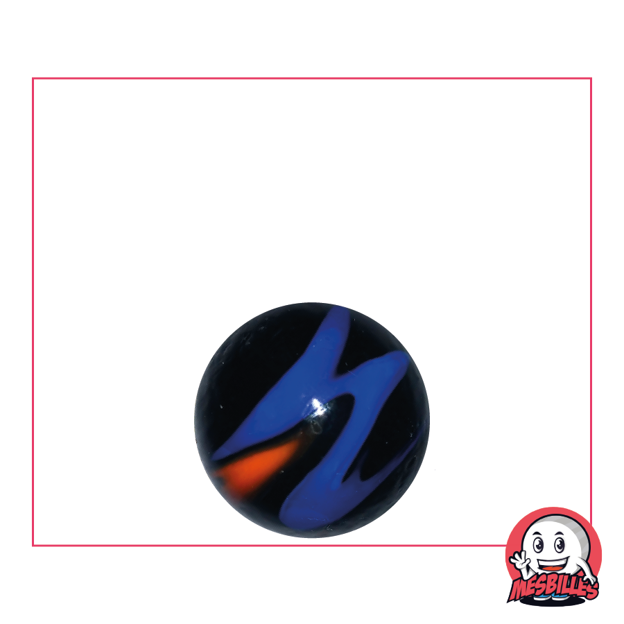 Murmeln Diabolic Blau 16 mm, rätselhaftes Schwarz mit blauen Streifen für zukünftige Sherlock Holmes