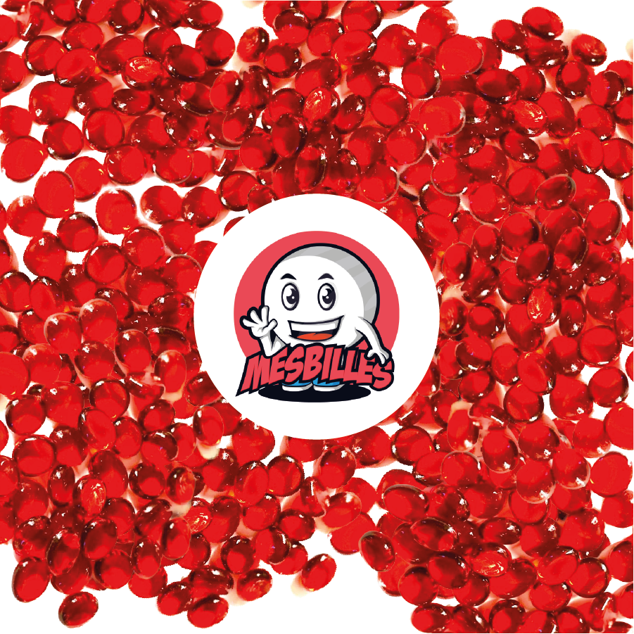 1 Murmeln Flach 12 mm Licht Rot