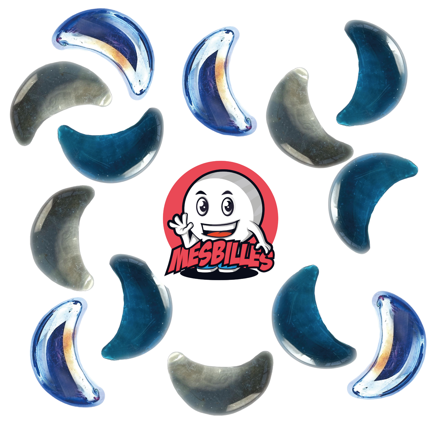 1 Murmeln Mond Blau