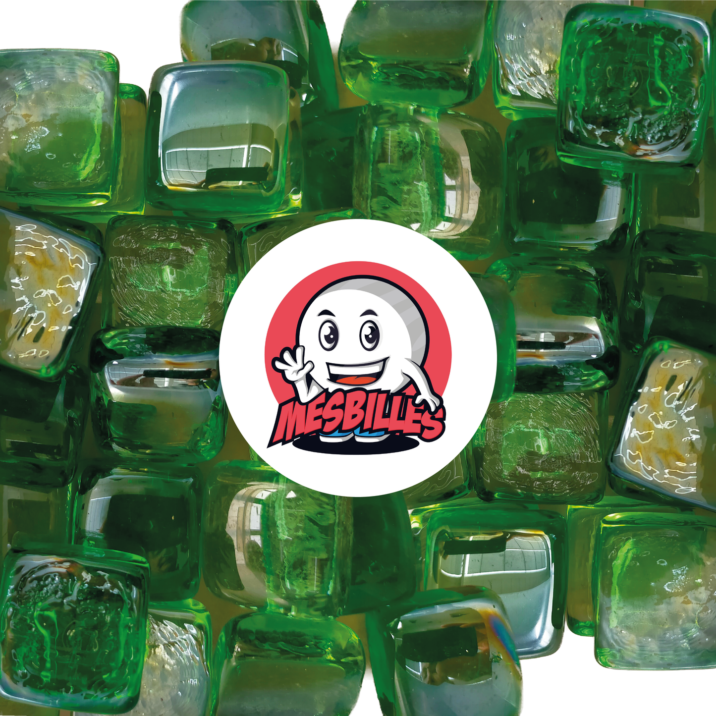 1 Murmeln Quadrat Grün