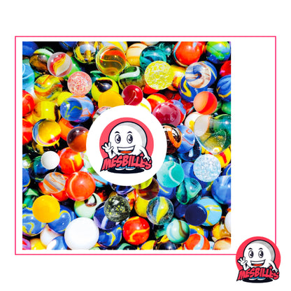 Collection MesBilles Toutes Différentes : assortiment unique de 100 billes multicolores, chacune au motif distinct et original