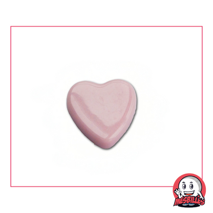 1 Herz Murmel Perlmuttene Rosa extra flach