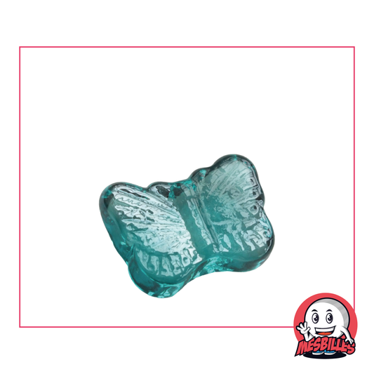 Monarch Murmel Hellblau aus transluzentem Glas, 30 mm, selten und elegant für Sammler