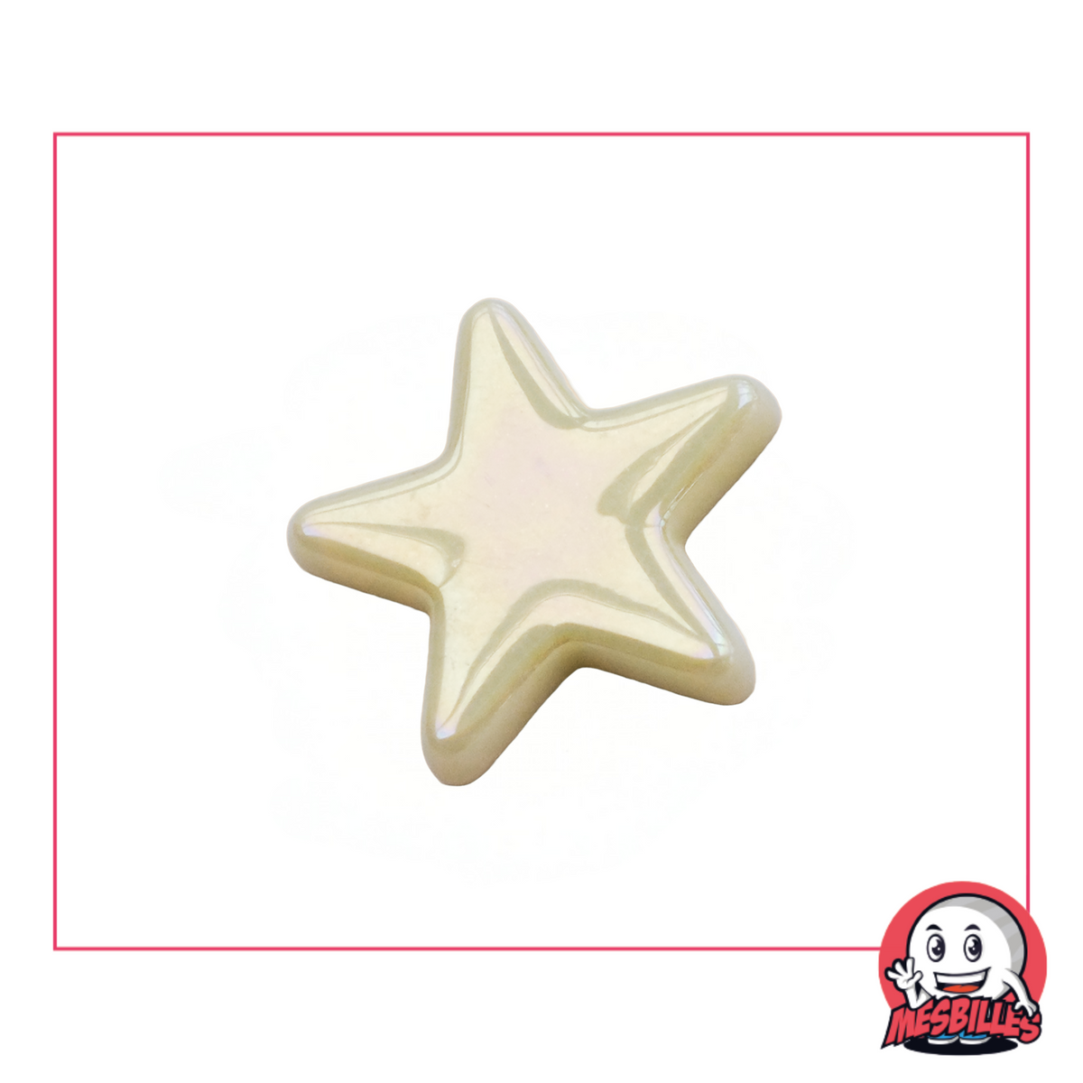 1 Glänzende Beige Sternmurmel extra flach