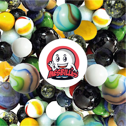 Ensemble 55 Billes Enfance MesBilles : billes multicolores brillantes et classiques, inspirées des souvenirs d’enfance