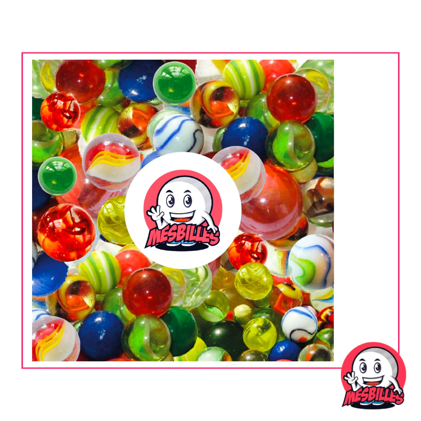 Collection MesBilles Starter : assortiment coloré de billes rouges, vertes, jaunes et bleues pour débuter une collection