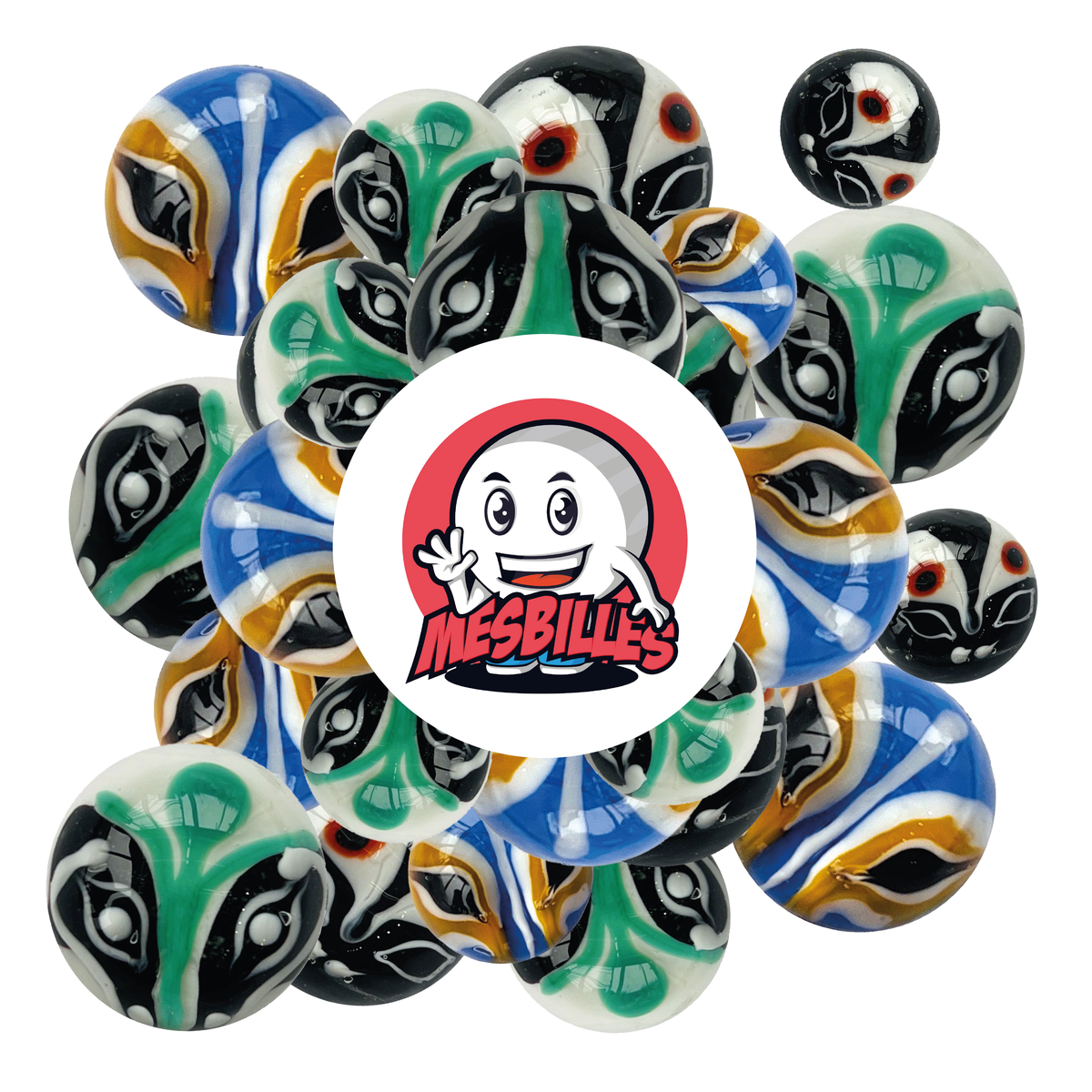 1 Murmeln Art Aloa Bleu 22 mm