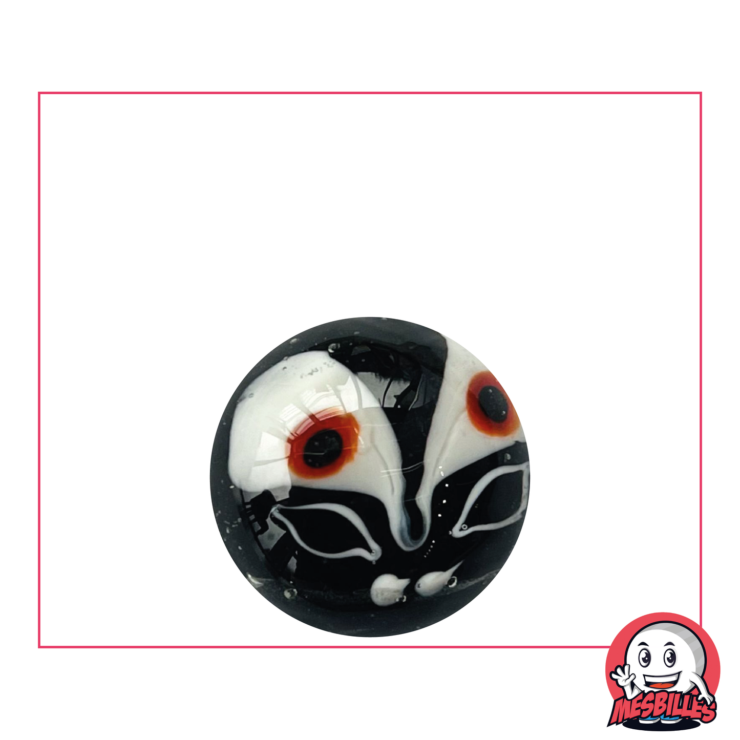 1 Murmeln Kunst Aloa Schwarz 22 mm