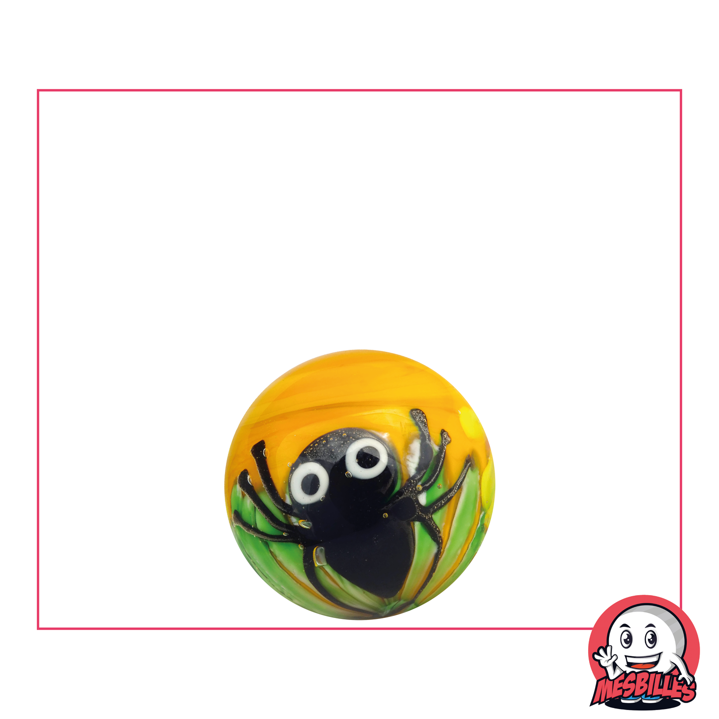 1 Murmeln Kunst Spinne 16 mm