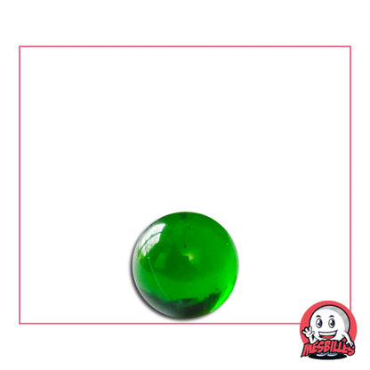 Petite Bille de 8 mm de Diamètre, en Cristal de Bohême de couleur Vert Translucide.