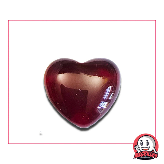 Bille en forme de cœur rouge brillante, symbole d’amour passion – Bille Cœur Douceur Rouge MesBilles