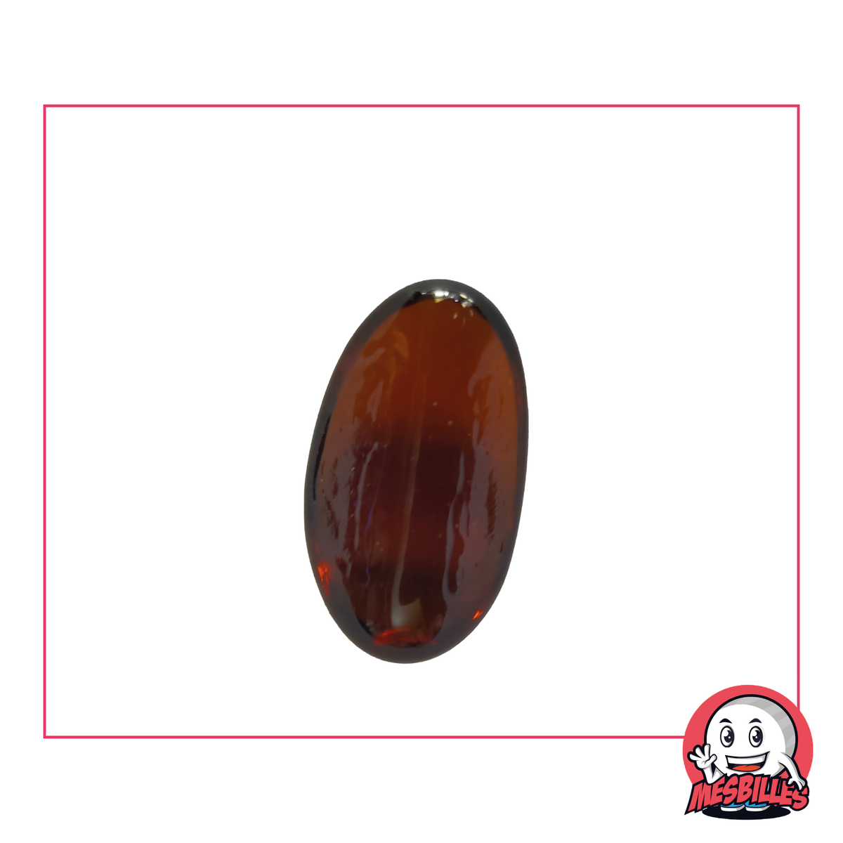 Murmeln in Bernsteinfarbenem Transluzentglas, Größe 25x15 mm, ideal, um jeder Kreation oder Dekoration eine warme Note zu verleihen