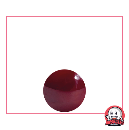 Murmeln Glänzend 14 mm - Opakes Glas und Glänzend Rot