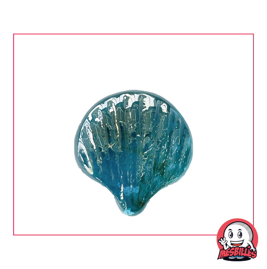 Hellblaue Muschelmurmel, der Ozean der Form-Murmeln bei MeineMurmeln