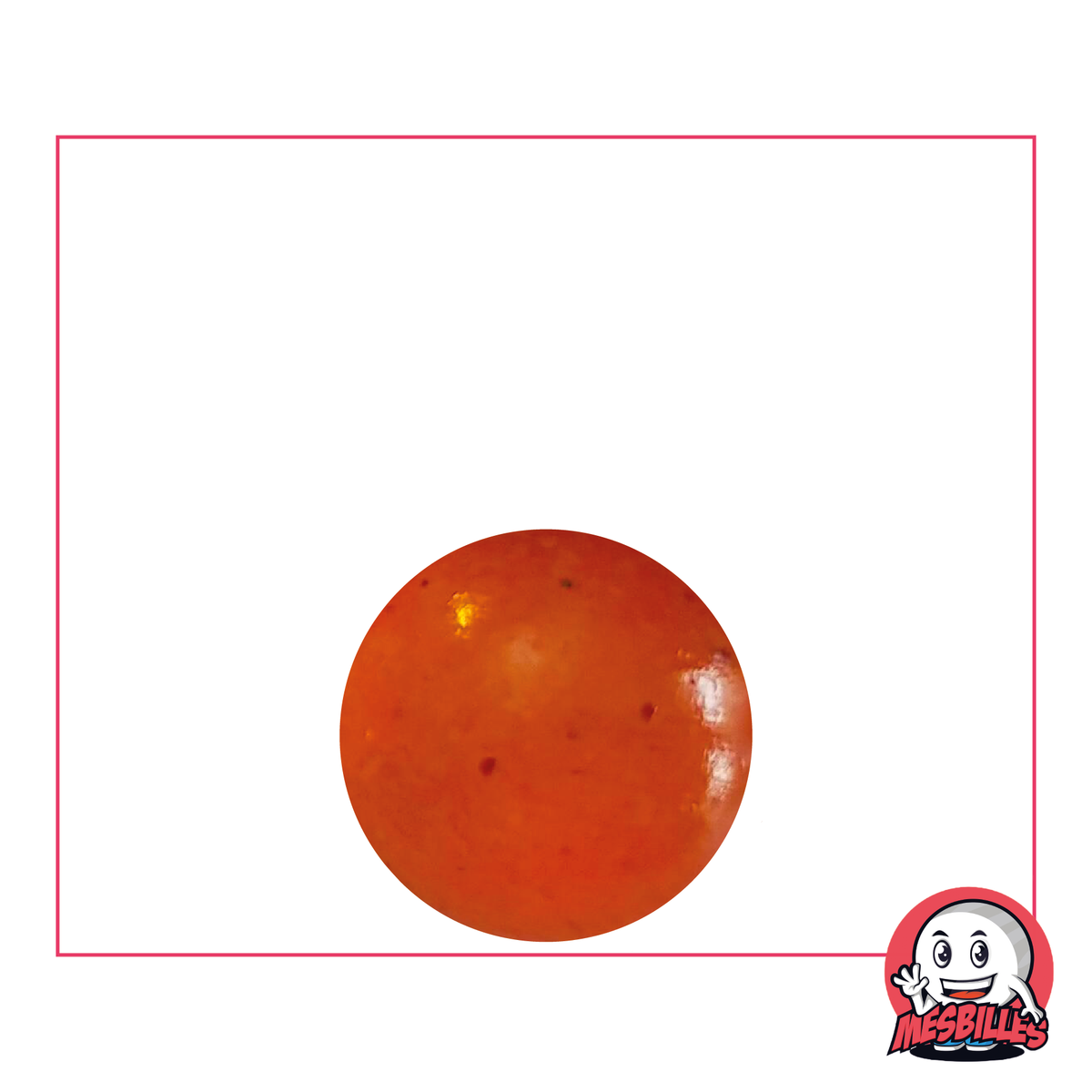 Murmeln Orange Flou 16 mm aus Glas | Eine Süßigkeit für Murmeltaschen