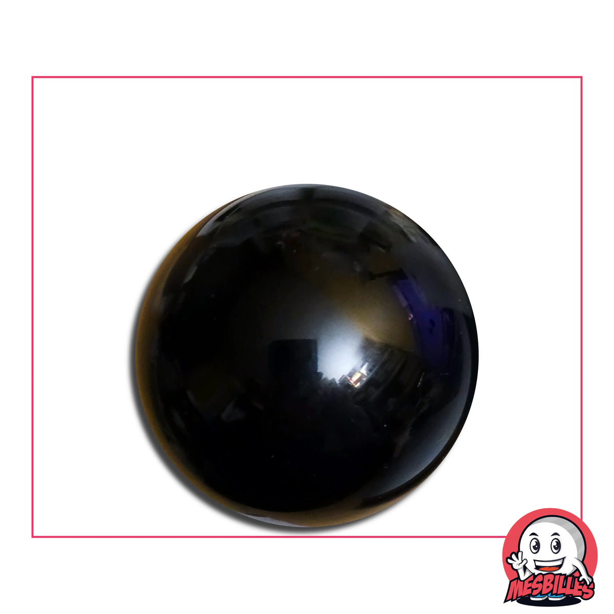 Grande bille ronde Perle Noir