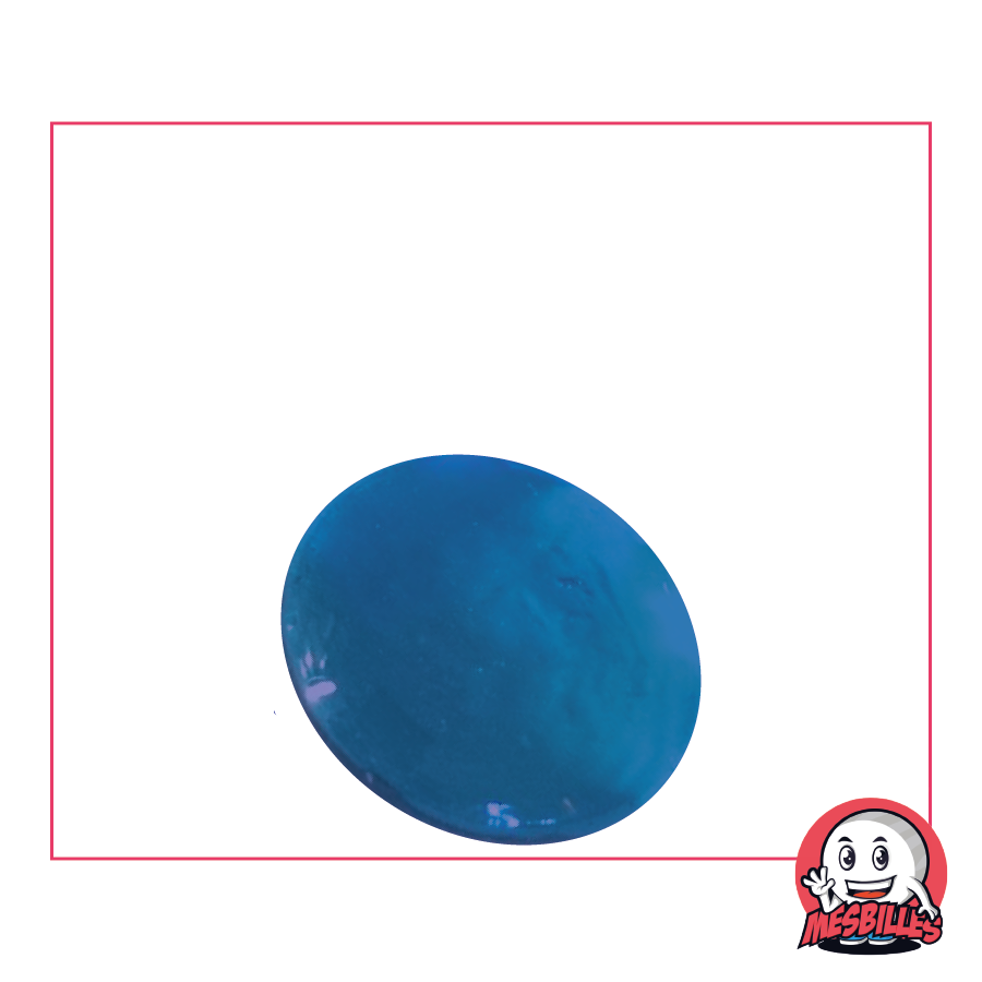 1 Flache Murmeln Licht Blau 30 mm