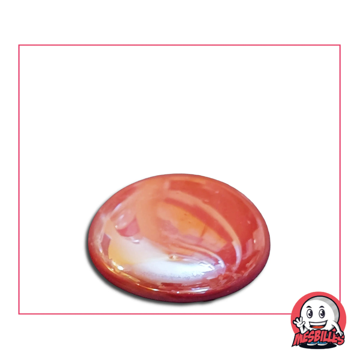 Grande bille plate Glossy Rouge
