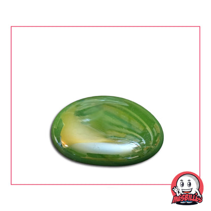 Grande bille plate Glossy Vert