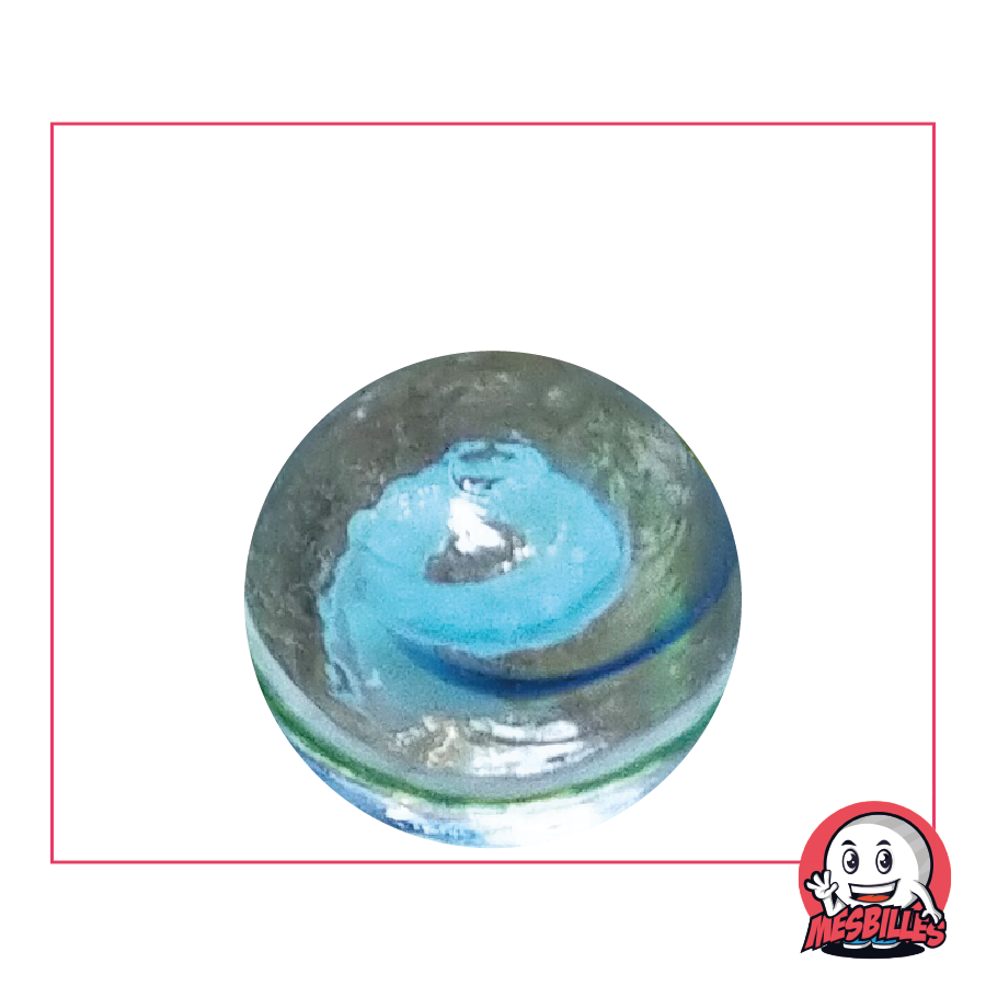 Murmeln Tortilla Blau 25 mm, die geheime Zutat für Kinderspiele, überwiegend blau gestreift