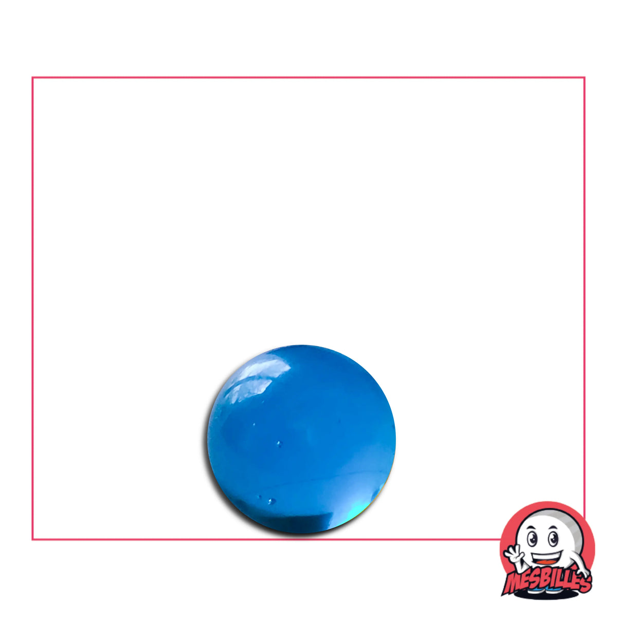 Cette Mini Bille 10 mm est en Cristal de Bohême, de couleur Bleu-Clair, elle est Translucide