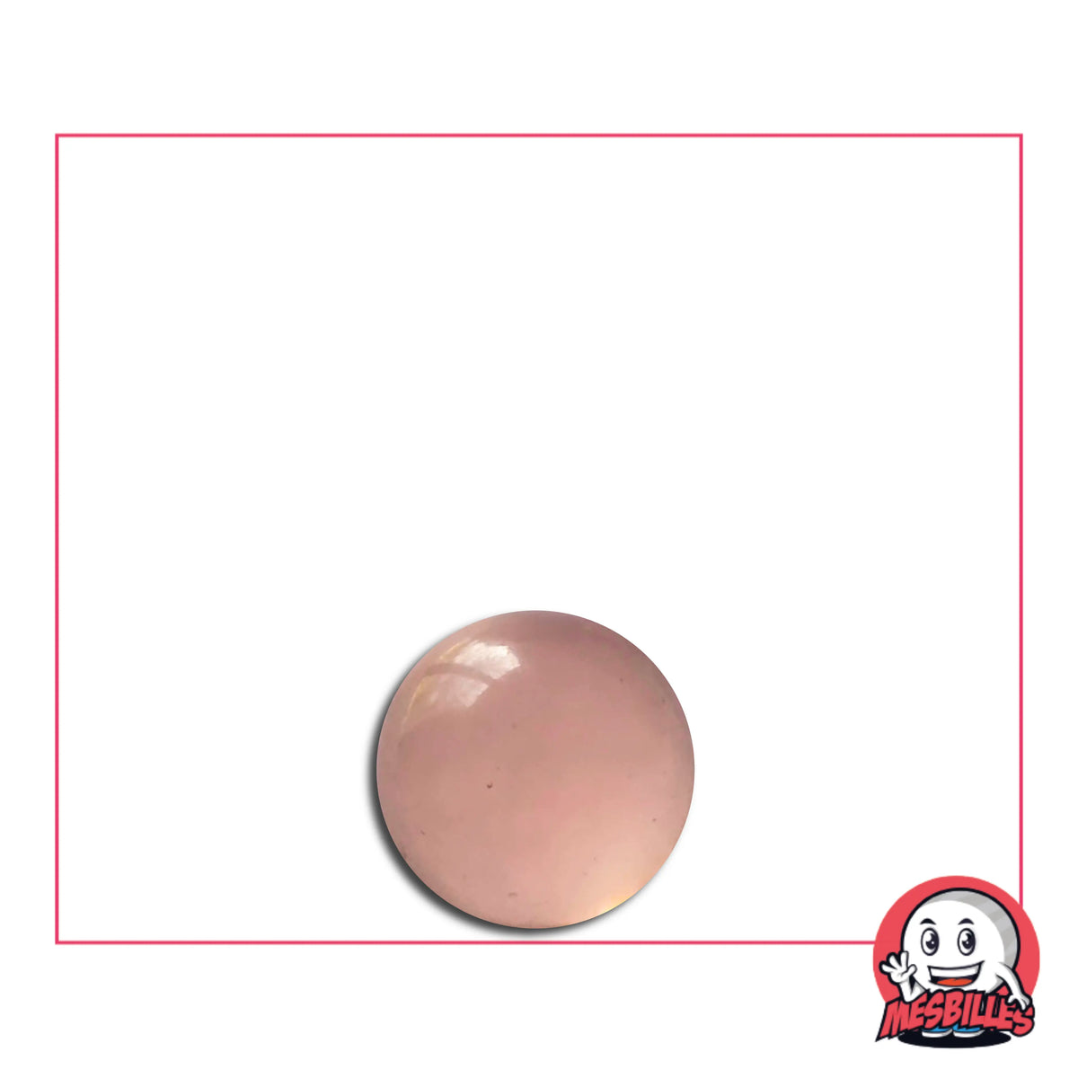 Cette petite Bille Rose Clair Ronde de 6 mm est en Cristal de Bohême.