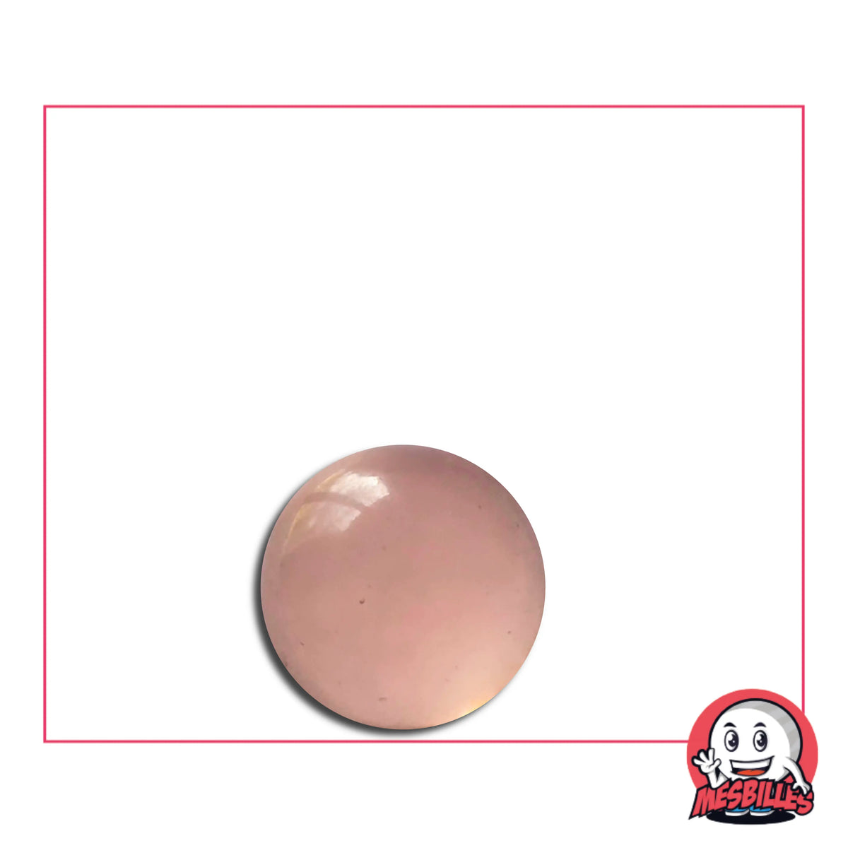 Cette petite Bille Ronde Rose Clair est en Cristal de Bohême.