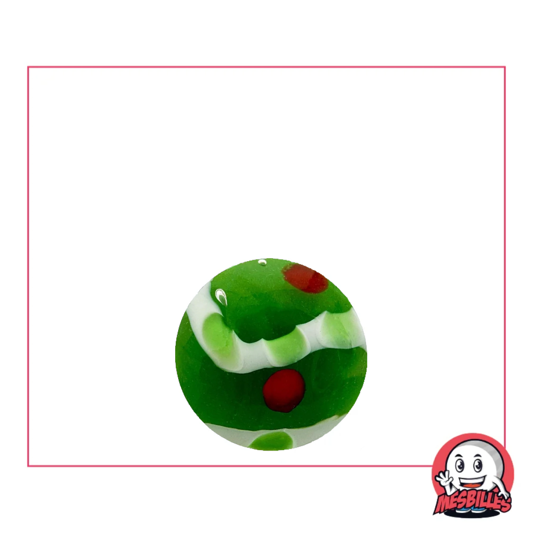1 Murmeln Kunst Green Fiesta 16 mm
