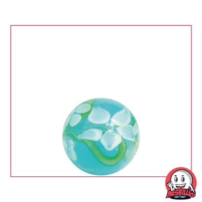 1 Murmel Kunst Krone Blühend Blau 16 mm