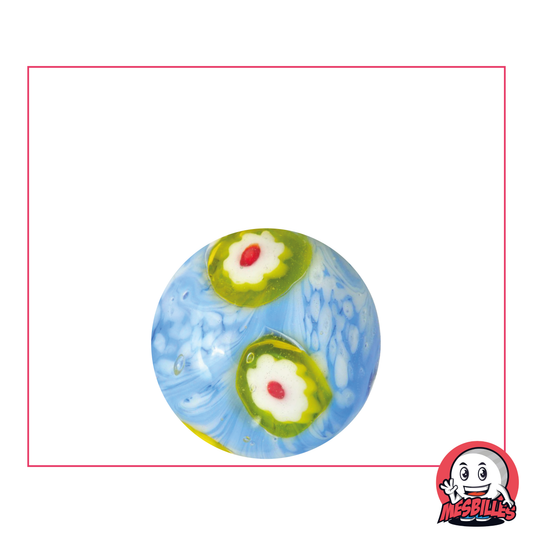 1 Murmel Kunst Wasserlilie 22 mm