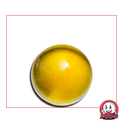 Calot Jaune, bille en verre de bohème de 2,50 cm