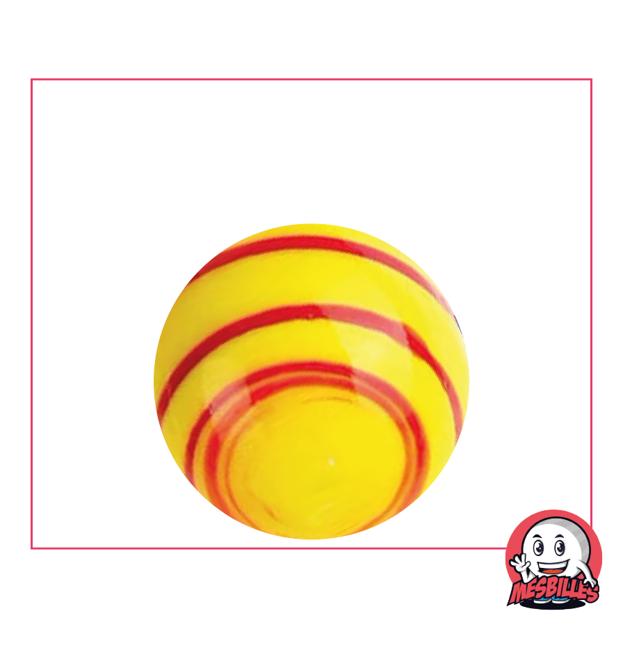 Équinoxe Jaune 25 mm von Kim'Play aus undurchsichtigem Glas – Die perfekte Balance zwischen Tag und Nacht auf Murmeln, von MesBilles