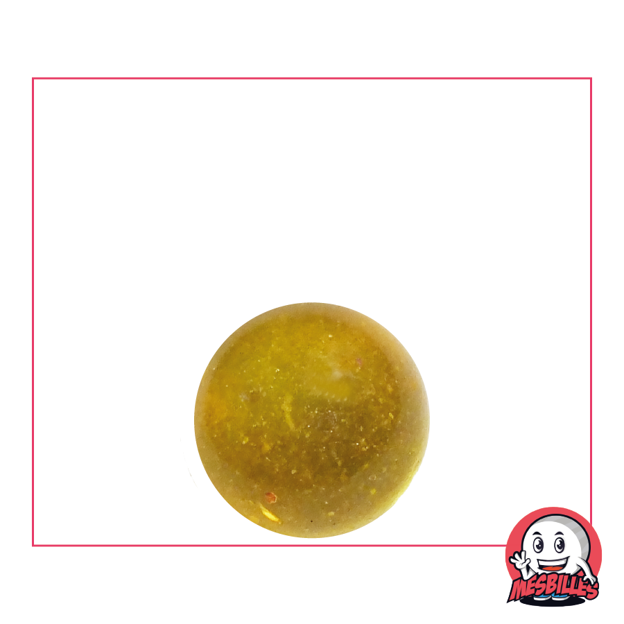 Gelbe Murmel 16 mm aus Glas | Eine Zartheit für Murmeltaschen