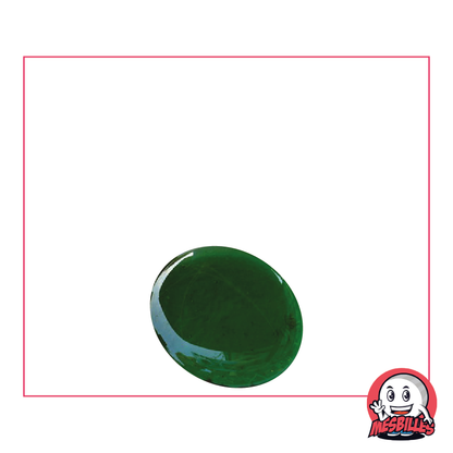 1 Flache Murmel 18 mm Lupe Dunkelgrün