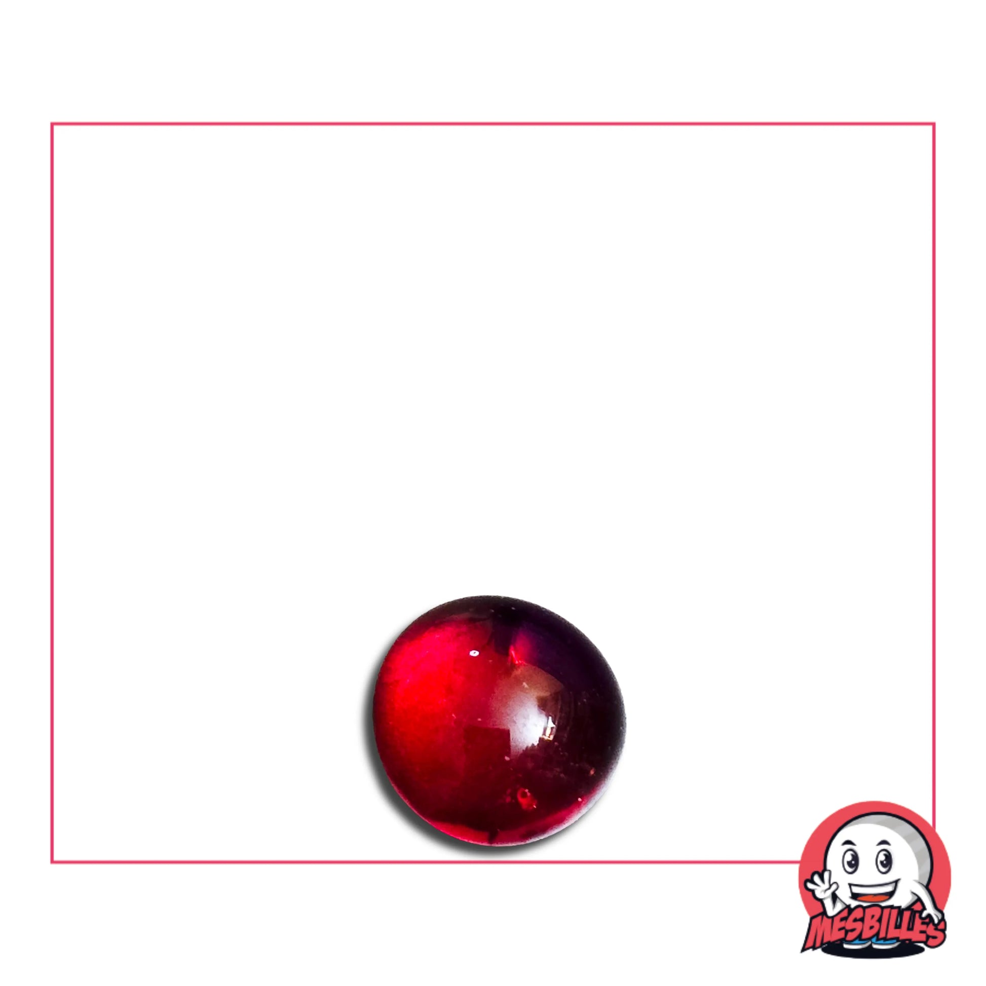 Bille Plate Rouge Loupe 12 mm