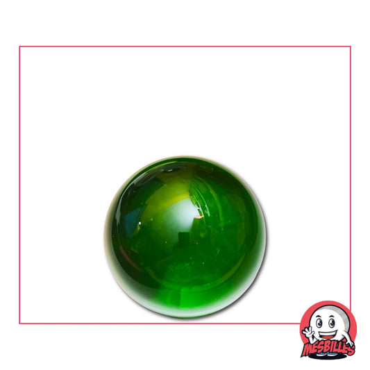Mini-Calot Loupe Vert, bille en verre de 20 mm, en provenance de la République Tchèque, le pays du verre de Bohême.