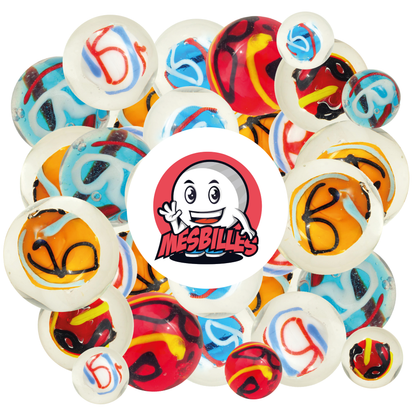 1 Murmel Kunst Rot 25 mm