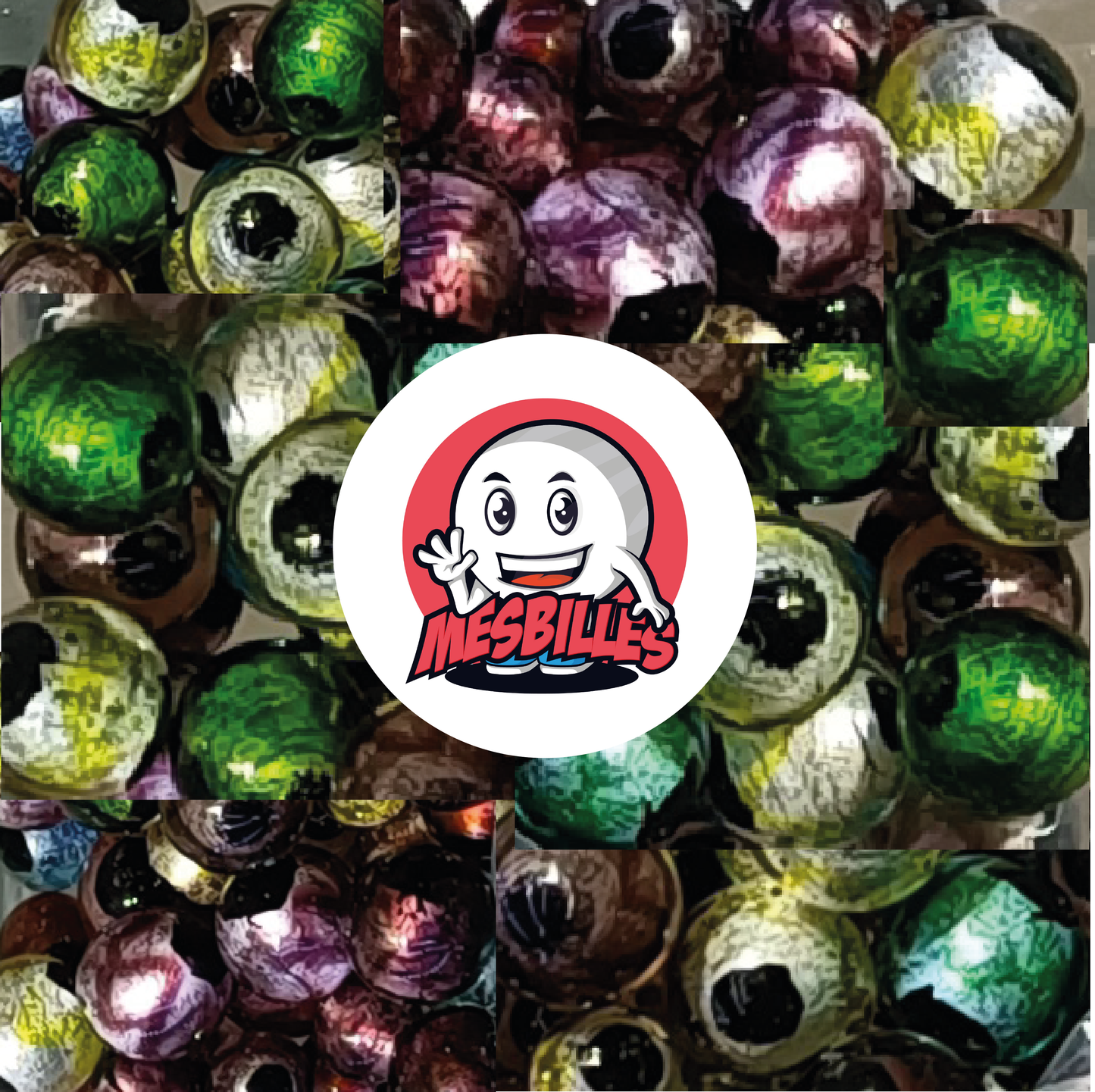 1 Murmel Art Machu Picchu Gelb 16 mm