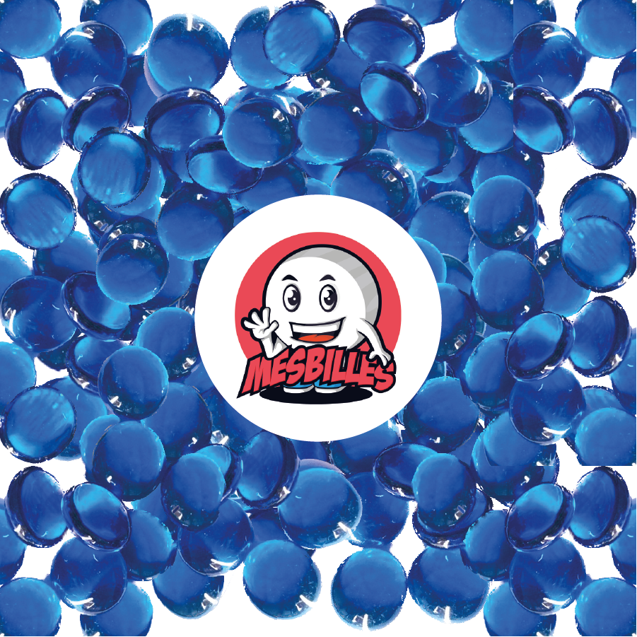 1 Flache Murmeln Licht Blau 30 mm