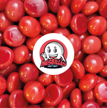 Billes plates Perle Rouge réunies, vue d'ensemble