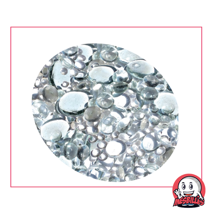 Flache Murmeln, kristallklar, transparent und transluzent glänzend, 12 mm-30 mm