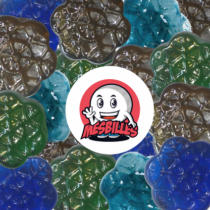 1 Murmeln Schneeflocke Blau