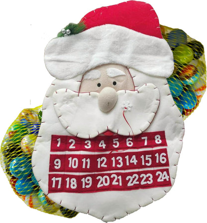 Adventskalender: 48 Murmeln plus 1 Murmel in Schneeflockenform
