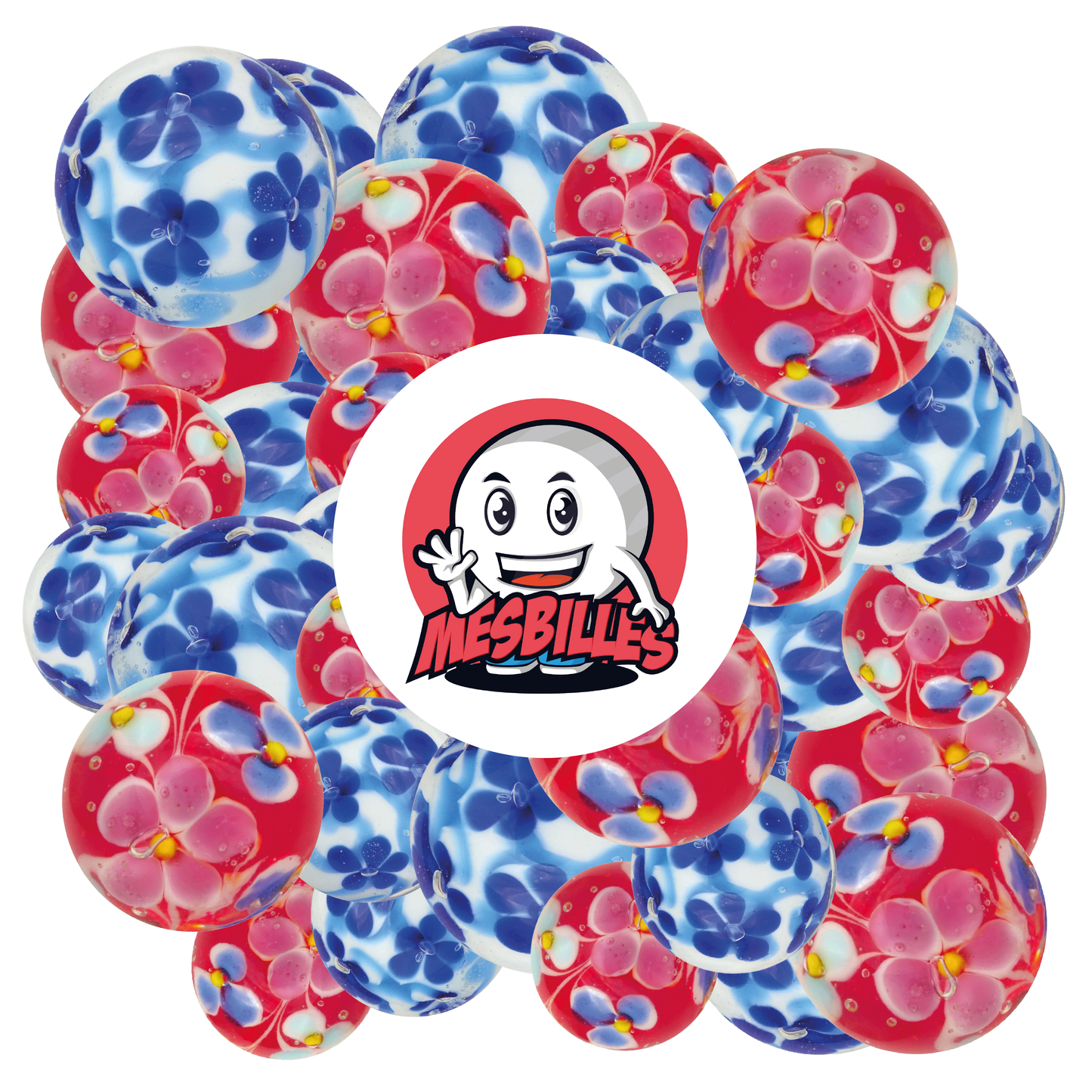 1 Murmel Art Daisy Rouge 16 mm