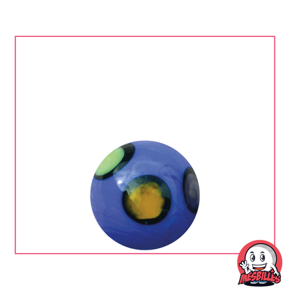 1 Murmeln Kunst Punkt Blau 16 mm