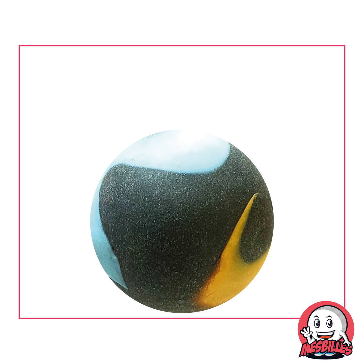 1 Murmel Schwarz Frosted 25 mm