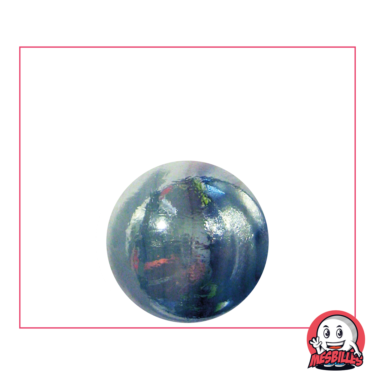 1 Murmel Grau-Blau 22 mm