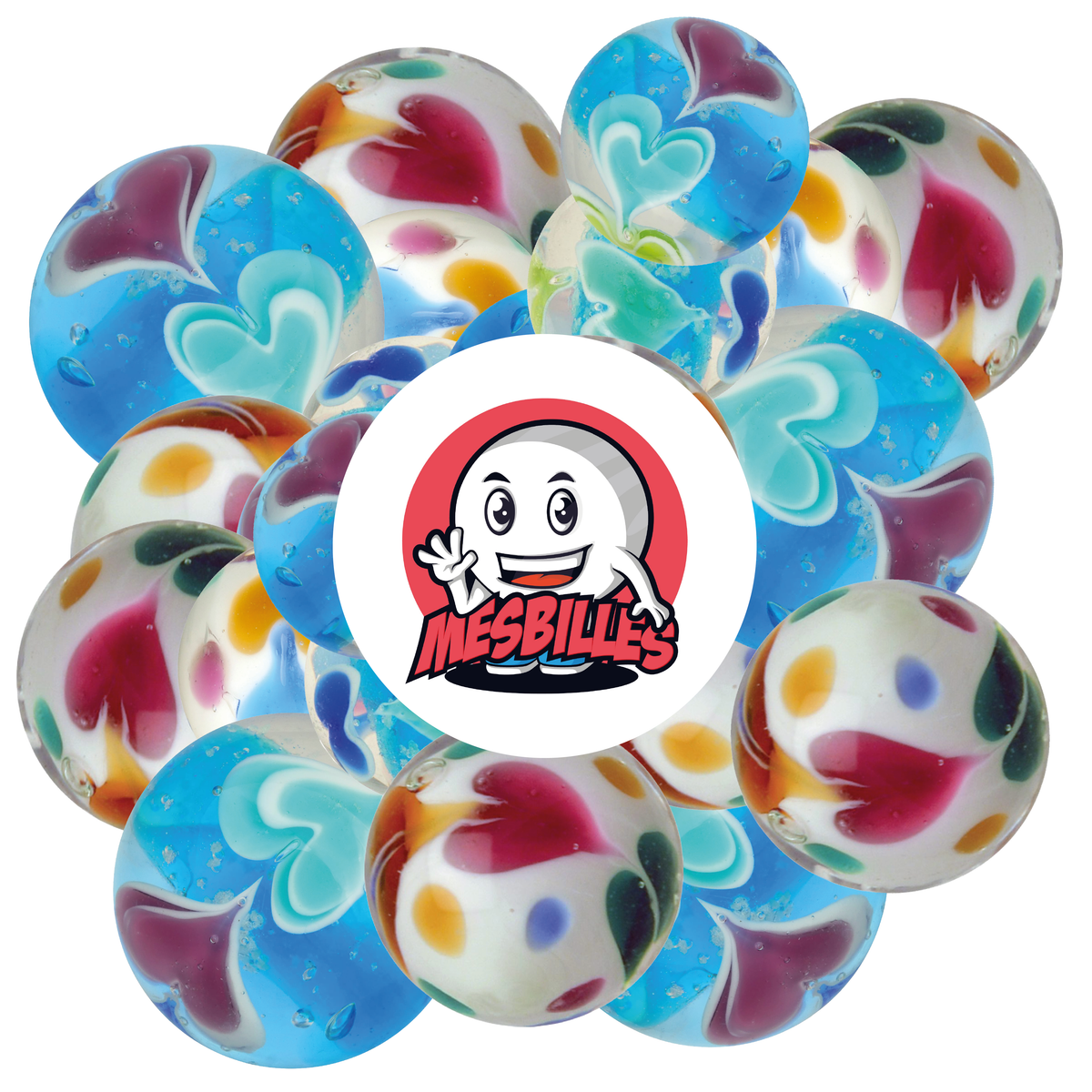 1 Murmel Art Eiscreme Weiß 16 mm